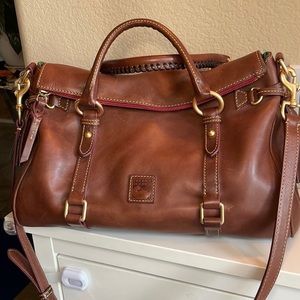 Dooney & Bourke Florentine Large Satchel In Chestnut NEW w/ Dust Bag